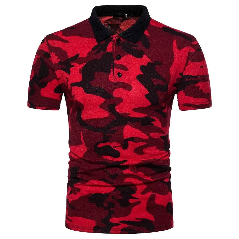 POLO MILITAIRE - CAMOUFLAGE ROUGE