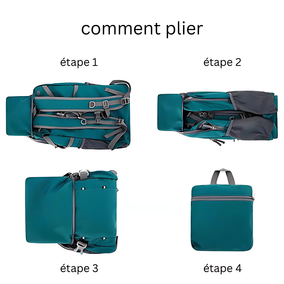 Sac à dos randonnée femme ultra léger vert 40l – Image 4